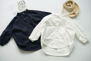 Chemises pour enfants, chemise de printemps et d'été, coupe ample, couleur unie, chemises à manches longues, 230321