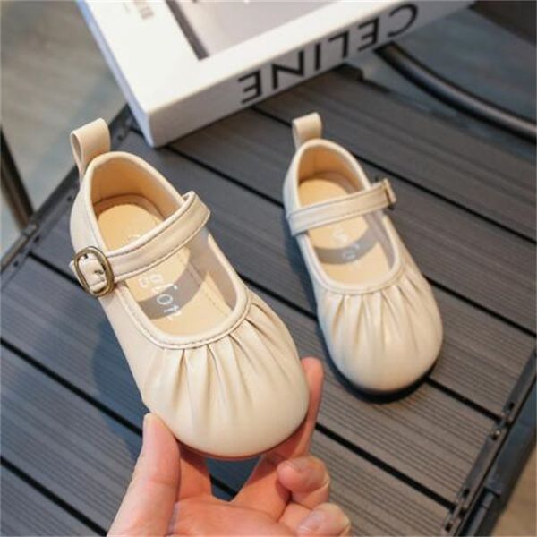 Chaussures pour enfants filles chaussures en cuir Nouveaux enfants sneaker décontracté à toe rond