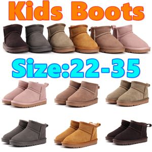 Kinderlaarzen Toddler Australië Ultra Mini Boots Baby Warm Winter Sneeuw Boot Jeugdjongen Girly Black Bruin Kinderen Kid Girls schoenen