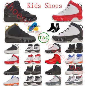 Zapatos para niños 9s para niños pequeños 9 Zapato de baloncesto para niños, negro, a mitad de Chicago, zapatillas de deporte de diseño, entrenadores azules, bebés, niños, jóvenes, bebés, calzado deportivo atlético, tamaño 25-35