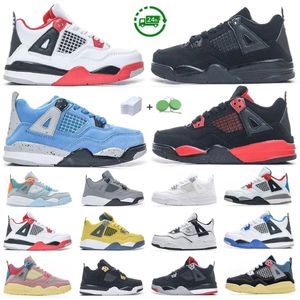 Chaussures pour enfants Baskets athlétiques Militaire Black Cat Thunder Bred Fire Red Unc Blue Enfants d'âge préscolaire Jeunes filles garçons bébés Baskets pour enfants Baskets de sport pour enfants