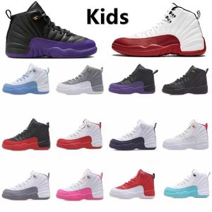 12 12s Cherry Kinderschoenen Basketbal Roze Sneakers Peuter Veld Paars Spel Rood Griep Gymschoen Kinderen Jeugd Zwart Taxi Atletische Deadly Sneaker Jongens Meisjes Trainers