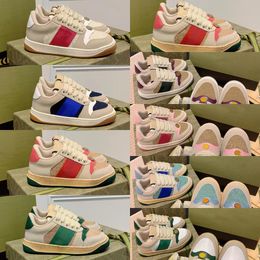 Zapatos para niños Niños Niñas Bebés Zapatillas de deporte de diseño Niños Mujeres Hombres Zapatos de cuero sucios Azul Rojo Web Raya Entrenador con cordones Pisos de lona Vintage Classic Runner