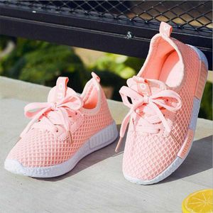 Kinderschoenen Jongens Meisjes Casual Mesh Sneakers Ademend Soft Soled Running Sports Schoenen X0703