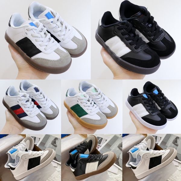 Zapatos para niños Casual Sssambas Running Boys Zapatillas de deporte Niños Jóvenes Big Kid Gum Zapato Niños Pequeños Preshcool Runner Entrenadores Negro Blanco Chicas CL W5AL #