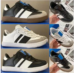 Chaussures pour enfants Casual Ssambas Running Boys Sneakers Enfants Jeunes Big Kid Chaussure Tout-petits Preshcool Runner Gum Baskets Noir Blanc