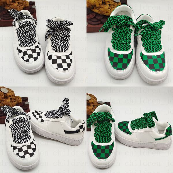 Zapatillas para niños ola de checkerboard para niños zapatillas de deporte de moda
