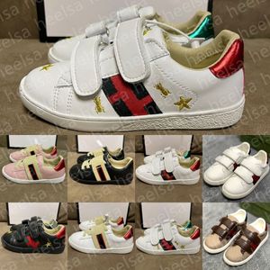 Kinderschoenen Designer Casual Bee Trainers Toddler Babyschoen Kind Jeugd Sneaker Infants Bonzen Girls Kinderen Zwart Wit Pink Luxe merken Sneakers W1V6#