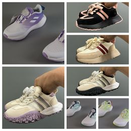 Kids Shoes EQ 21 Chaussures de course pour enfants Boutons rotatifs Baskets Velcro Repose-pieds avec sangles élastiques Serrure Sneaker Chaussures décontractées Garçons Filles Jeunes