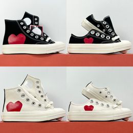 Kinderschoenen High Play Canvas sneakers Love Heart 70s Girls Boys Low All Star designer Wit Zwart Sneaker Kinderen Jeugd casual schoen Peuter Sport Outdoor Trainers