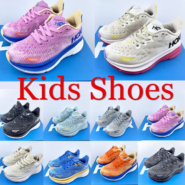 Chaussures pour enfants Hoka Clifton 9 baskets pour tout-petits personnes libres chaussures de course de sport respirantes minimalistes pour filles garçons enfants pieds nus