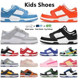 Zapatos para niños Zapatos bajos para niños y niñas Zapatos casuales Zapatillas para correr Panda Blanco Negro Gris Niebla Syracuse Triple Rosa UNC Argon Zapatillas deportivas para niños Zapato de plataforma al aire libre GAI