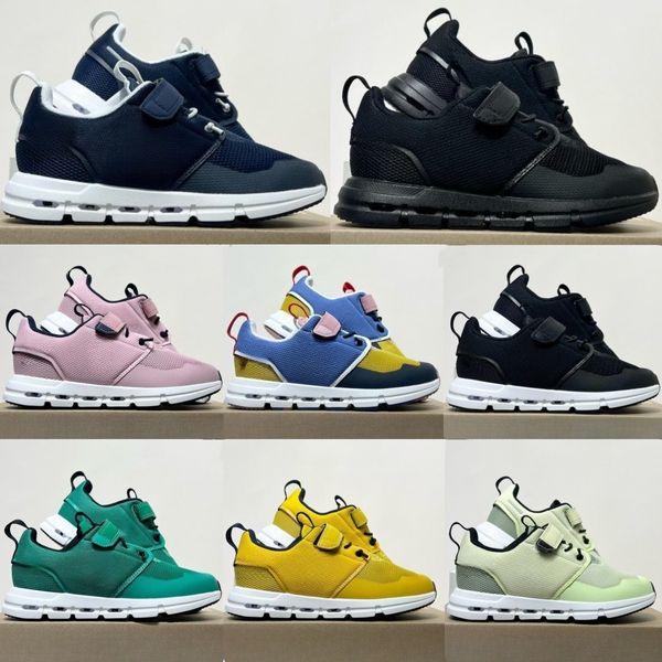 Zapatos para niños en la nube de nubes zapatillas para niños pequeños casuales chicas niñas federer niños niñas juventud tenis de tenis negro amarillo rosa rosa blanco corredor o5mw#