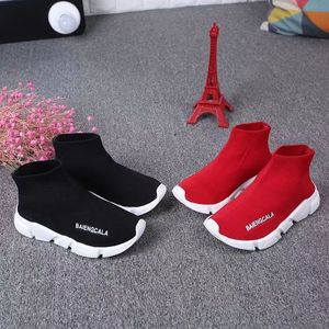 Chaussures pour enfants Paris Speed High Version Black Classic Toddler Trainers Girls Boys Youth Infants Sneaker Taille 26-36