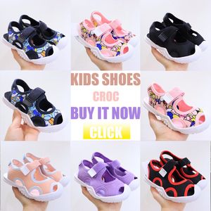 Zapatos para niños Zapatillas de deporte Sandalias de tacón de bloque Diseñador Wrap Toes Sandalias Zapatos para niños Sandalias Casual Spring Boys Girls Lindos entrenadores Niños pequeños Bebé J8NW #