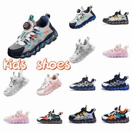 Kinderschoenen Sneakers Casual Boys Girls Children Trendy Deep Blue Black Orange Gray Orchid Pink White Shoes Maten 27-40 Z1KX#