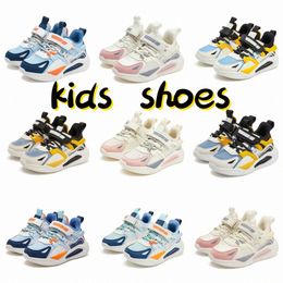Chaussures pour enfants baskets décontractées garçons enfants enfants tendance noire ciel bleu rose chaussures blanches tailles 27-38 u09b #