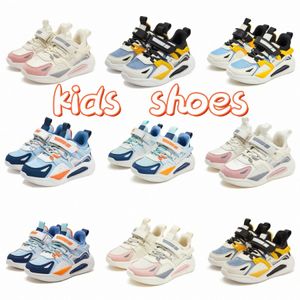 Chaussures pour enfants baskets décontractées garçons enfants enfants tendance noire ciel bleu rose chaussures blanches tailles 27-38 33af #