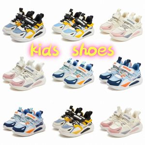 Chaussures pour enfants baskets décontractées garçons enfants enfants tendance noire ciel bleu rose chaussures blanches tailles 27-38 m97z #