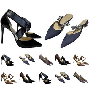 Designer Sandales Femmes Talons Hauts Diapositives Femmes Luxurys Chaussures En Cuir Véritable Pompes Dame Pantoufle De Mariage Globalkidsshoes