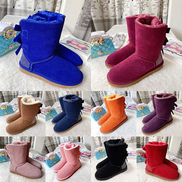 Zapatos para niños uggi australian classic snow Botas para niños pequeños Con lazos Zapato con lazo para niñas Zapatillas de deporte para niños Calzado de cuero zapatillas de deporte de diseñador para jóvenes