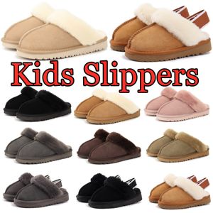 Diseñador niño pequeño niños australia Funkette Zapatillas bebé Pelusa Sí Diapositiva niño zapatos cálidos australianos niños niñas zapatilla de invierno niños bebés