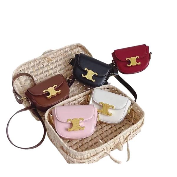 Bolso de hombro para niños bolsos de diseño de lujo niñas mini princesas carteras niños lindo letra bocadillo de caramelo de hombro casual