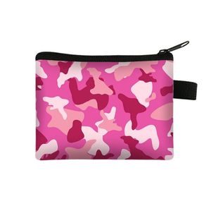 Portefeuille zéro Simple pour enfants, sac à cartes Portable à motif de Camouflage, sac de rangement pour pièces de monnaie et clés à personnaliser, Mini sacs de802