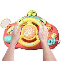 Simulación para niños Juguete de dirección con luces Música Montessori Accesorios para cochecitos de copilotos musicales educativos para niños pequeños 2312227