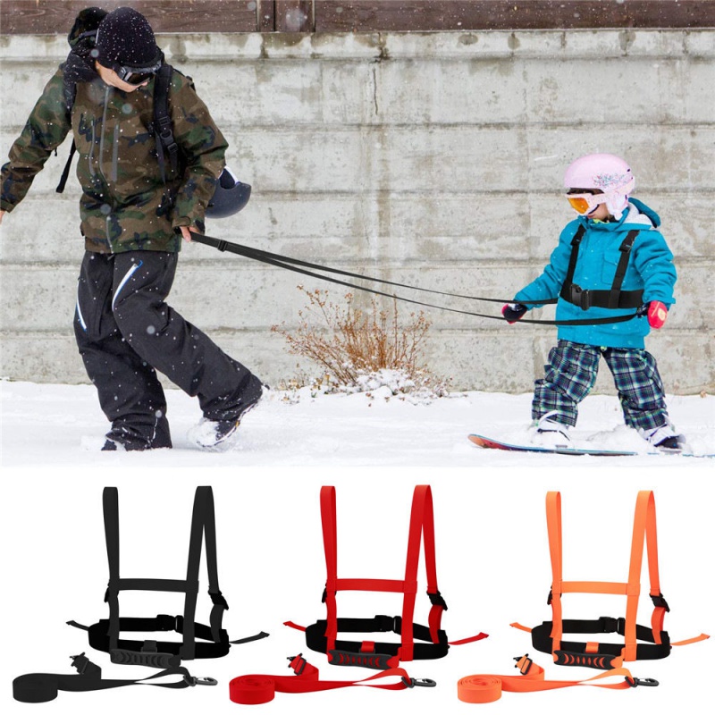 Arnés de entrenamiento de esquí y snowboard para niños Arnés de esquí de niño ajustable con correa extraíble y mango de elevación fácil