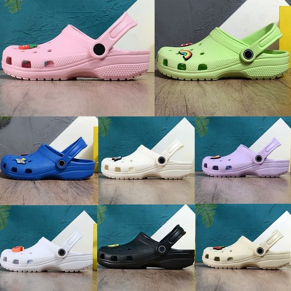 Kids Childrens Slipper Clogs Beach Sandals Toddlers Baby Croc Runner Shoes Youth Baby Boys Girls Girls Designer Eva Slides Pink Black Blue White Shoe