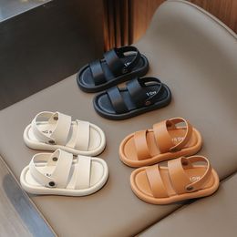 Sandalias infantiles zapatillas de bebé para niñas diseñador para niños negros marrón marrón