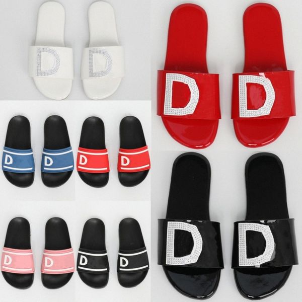 Les ganters de gants pour enfants glissent les sandales de la plage designer sliders garçons filles enfants chaussures de jeunesse noir blanc rouge rose bleu taille 26-35 i2we #