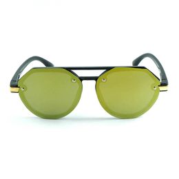 Kinderen Smooth Pilot Sunglasses Cool UV400 Glazen Simple Clean Frame met Oversize Mirror Lenzen Fix per klinknagel