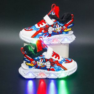 Kids Sneakers Casual Shoes Boys Children Runner Girls Trendy Blue Red Shoes Maten 22-36 D9RS#
