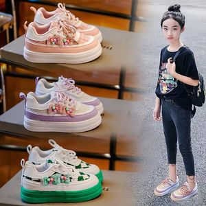 Sneakers pour enfants chaussures de tout-petits décontractées enfants pour jeunes chaussures de skateboard printemps automne gros filles chaussures rose rose vert violet taille 26-37 l3ni #