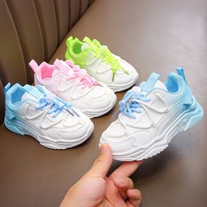 Sneakers pour enfants chaussures pour tout-petits décontractées enfants pour jeunes sport chaussures de course en cuir garçons filles athlétiques extérieurs chaussures rose rose vert bleu taille 26-36 w2us #