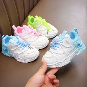 Sneakers pour enfants chaussures pour tout-petits décontractées enfants pour jeunes sport chaussures de course en cuir garçons filles athlétiques extérieurs chaussures rose rose vert bleu taille 26-36 r79o #