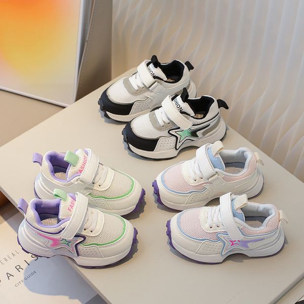 Sneakers pour enfants Nouveau enfant bébé chaussures pour tout-petits mesh garçons chaussures de course semelles souples semblants filles baskets taille 21-30