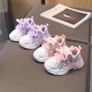 Kinderen Sneakers Lente Herfst 2024 Nieuwe Meisjes Sportschoenen Koreaanse Versie Van Mode Kinderen Zachte Zolen Baby Wandelschoenen Ademende Meisjes schoenen