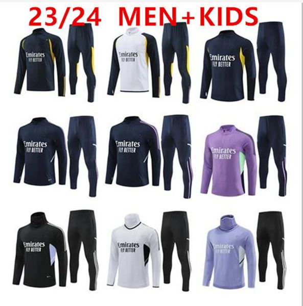 2023 24 25 REAL MADRIDS Suite de formation survêtement Vini Jr Bellingham 23/24 Real Madrides Men et Kids Football Camavinga Sportswear Chandal Futbol survivant