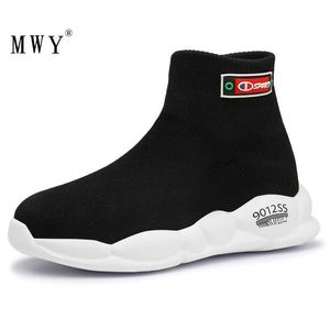 Zapatos de calcetín para niños Calcetines para niños Zapatillas de deporte Niña Bebé Moda Malla voladora Zapatos para niños pequeños Deporte casual X0703