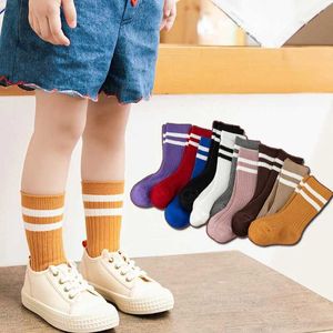 Kinder sokken 1-10 jaar kinderen Katoen Socks Sport Preschool Girls Ankle Socks Soft Striped Childrens Socks School Clothing D240513