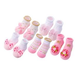 Chaussettes pour enfants 1 paire / nouveau-né chaussettes bébé chaussettes de coton bébé chaussettes courtes pour bébés filles accessoires 0-6.6-12.12-24 mois Oldl2405