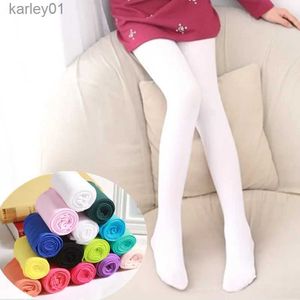 Kindersokken 2023 Lente Baby Meisjes Panty's Effen Panty Ballet Dans Panty's voor Kinderen Kous Kinderen Fluwelen Effen Witte Slanke Panty's yq240314