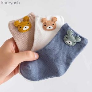 Chaussettes pour enfants 3 paires bébé nouveau-né bébé garçon filles 0-3 ans enfants coton doux dessin animé Animal enfants pour GirlsL231114