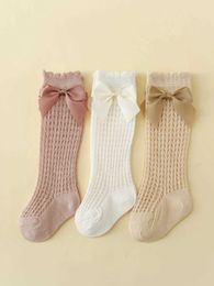 Chaussettes pour enfants 3 paires de chaussettes à l'épreuve des moustiques décorées avec une petite fille Bowsl2405