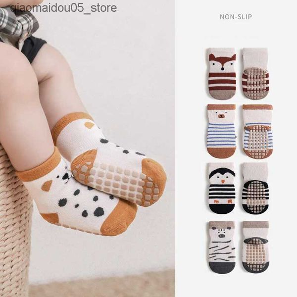 Chaussettes pour enfants 5 paires / lot de chaussettes antidérapantes pour bébé et tout-petit