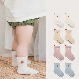 Kinder sokken 5 paar schattige cartoon lente babysokken voor jonge kinderen meisjes jongens calcium babysokken baby accessoires voor 0-3 jaar d240513