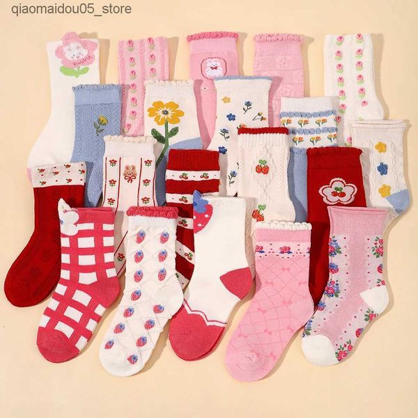 Chaussettes pour enfants 5 pièces / ensemble de chaussettes de bonbons pour enfants pour filles chaussettes tricotées garçons accessoires de bébé mignons